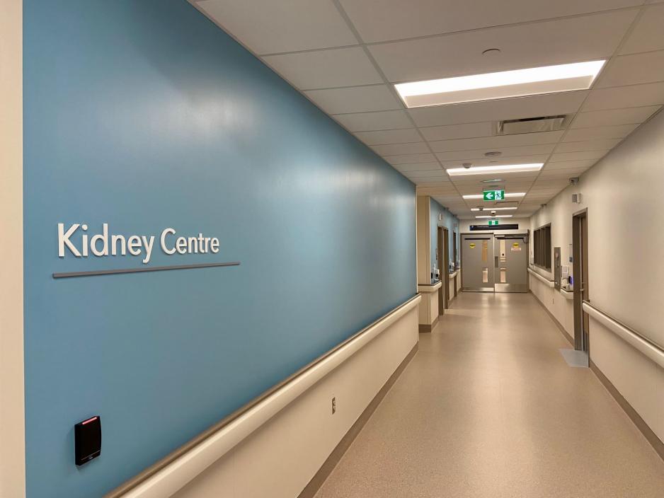 Hallway of Kidney Clinic in MGH's Thomson Centre