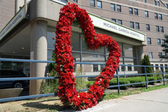Feel Good Flowers installation at MGH