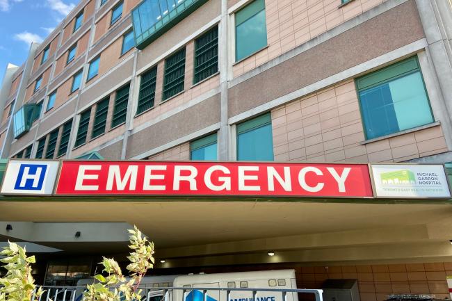 Emergency Department sign at Michael Garron Hospital