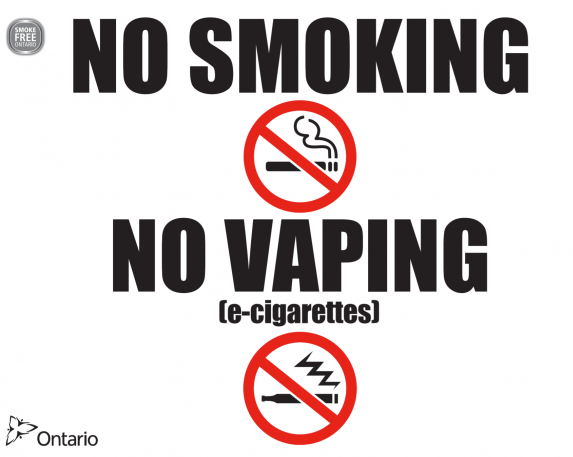 Smoke Free Sign Sign that says no smoking no vaping