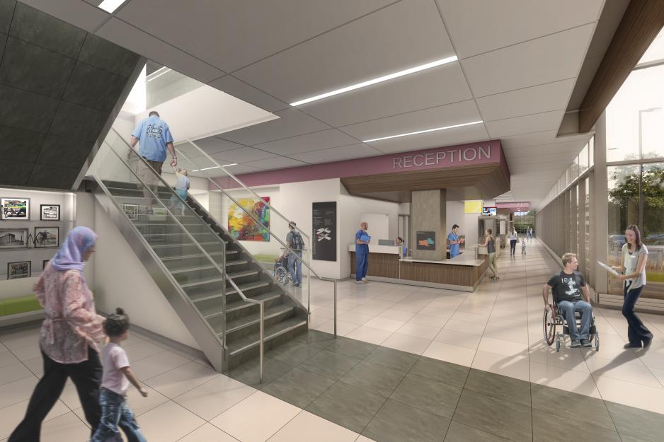 Outpatient Clinic Space Rendering of future Clinic Area at MGH