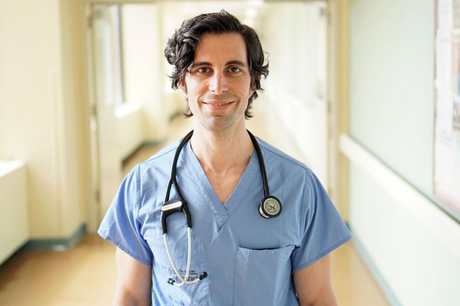 Doctor wearing a stethoscope