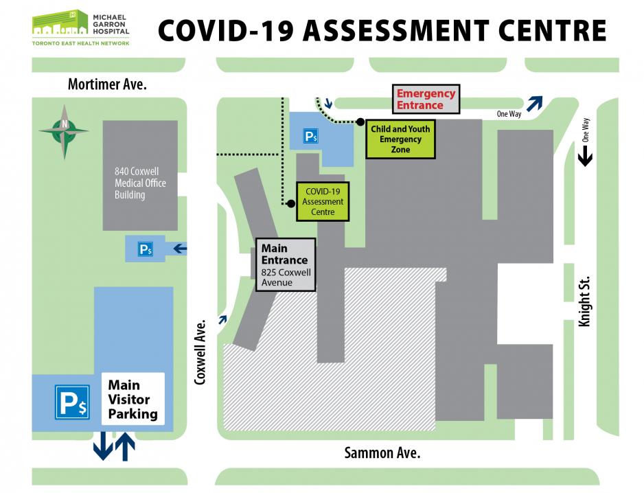 Map of MGH Emergency Department and Child and Youth Emergency Zone.