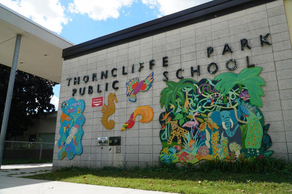 The exterior of Thorncliffe Park Public School. The exterior of Thorncliffe Park Public School.
