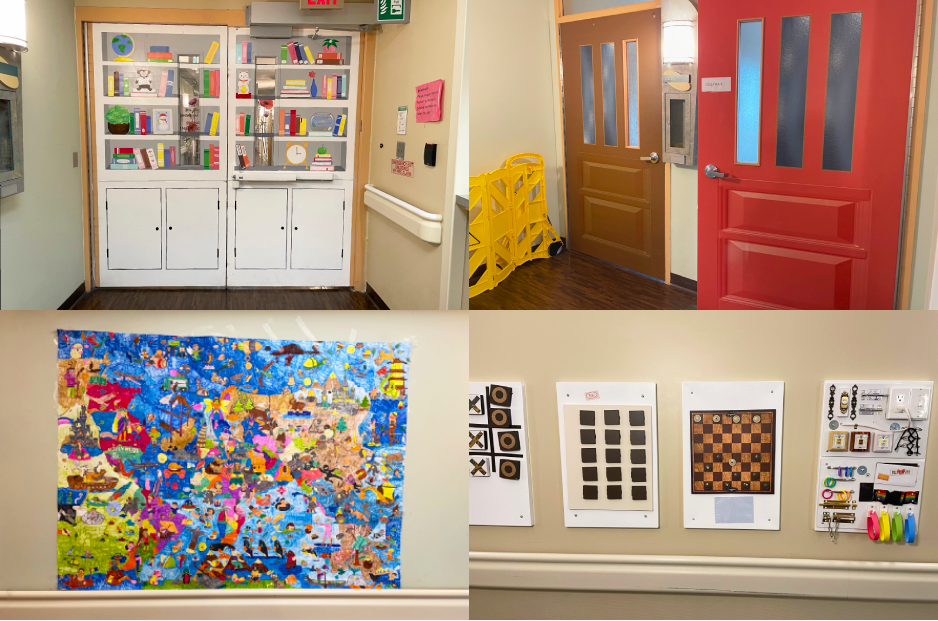 A collage of images of the Memory Care Unit