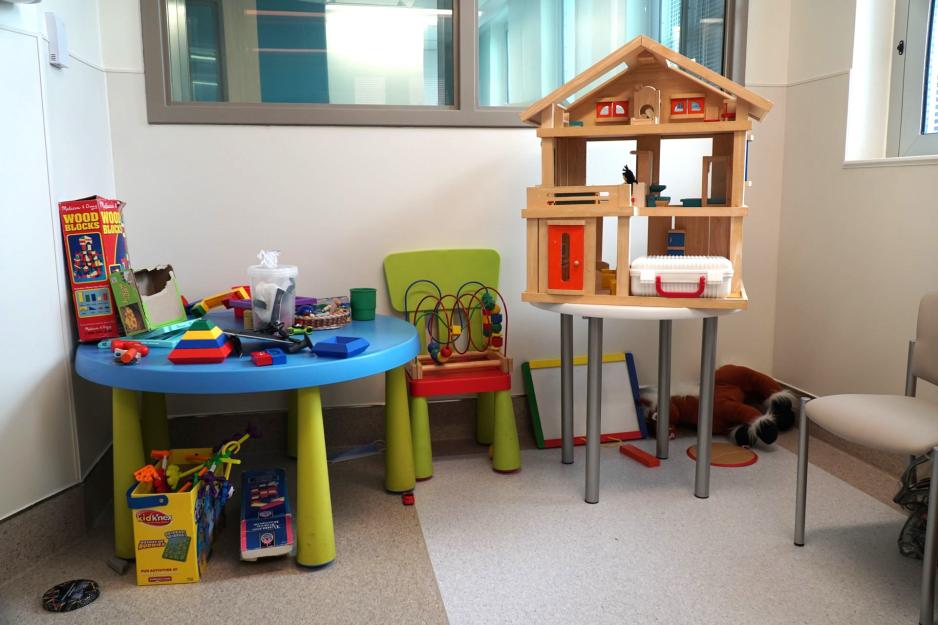 A play room in the Child and Youth Mental Health Outpatient Unit on K4 in Michael Garron Hospital.