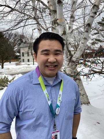 Jonathan Ko standing outside for a portrait